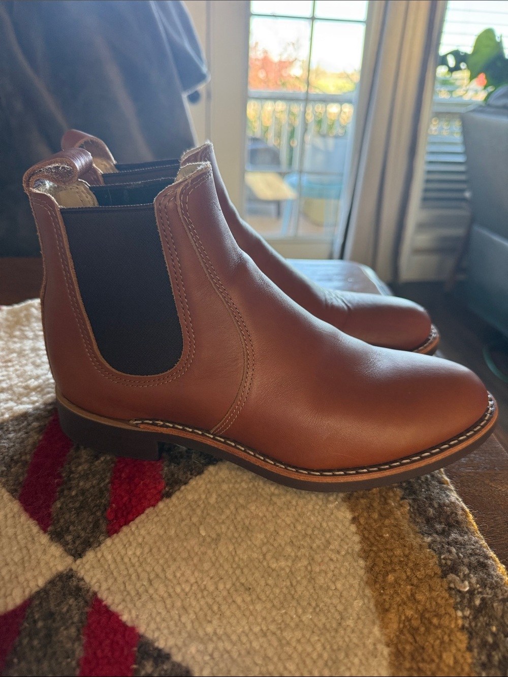 Red Wing Chelsea Leather Boots Ankle Booties Woman’s Pecan Brown Size 8 B